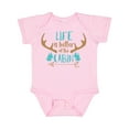 thumbnail image 1 of Inktastic Life is Better at the Cabin, Deer Antlers, Camping Boys or Girls Baby Bodysuit, 1 of 5