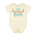 thumbnail image 1 of Inktastic Life is Better at the Cabin, Deer Antlers, Camping Boys or Girls Baby Bodysuit, 1 of 5