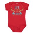 thumbnail image 1 of Inktastic Life is Better at the Cabin, Deer Antlers, Camping Boys or Girls Baby Bodysuit, 1 of 5