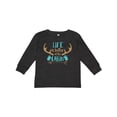 thumbnail image 1 of Inktastic Life is Better at the Cabin, Deer Antlers, Camping Boys or Girls Long Sleeve Toddler T-Shirt, 1 of 5