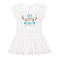 thumbnail image 1 of Inktastic Life is Better at the Cabin, Deer Antlers, Camping Girls Toddler Dress, 1 of 5