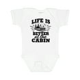 thumbnail image 1 of Inktastic Life is Better at the Cabin with Trees and Moon Boys or Girls Baby Bodysuit, 1 of 5