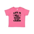 thumbnail image 1 of Inktastic Life is Better at the Cabin with Trees and Moon Boys or Girls Baby T-Shirt, 1 of 5