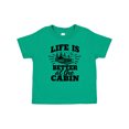 thumbnail image 1 of Inktastic Life is Better at the Cabin with Trees and Moon Boys or Girls Baby T-Shirt, 1 of 5