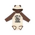 thumbnail image 1 of Inktastic Life is Better at the Cabin with Trees and Moon Boys or Girls Long Sleeve Baby Bodysuit, 1 of 5