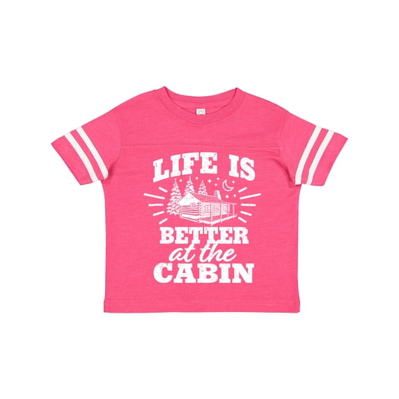 Inktastic Life is Better at the Cabin with Trees and Moon Boys or Girls Toddler T-Shirt