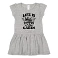 thumbnail image 1 of Inktastic Life is Better at the Cabin with Trees and Moon Girls Toddler Dress, 1 of 5