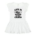 thumbnail image 1 of Inktastic Life is Better at the Cabin with Trees and Moon Girls Toddler Dress, 1 of 5