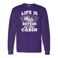 thumbnail image 1 of Inktastic Life is Better at the Cabin with Trees and Moon Long Sleeve T-Shirt, 1 of 5