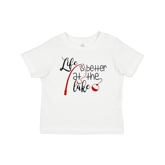 Inktastic Life is Better at the Lake Fishing Pole with Bobber Boys or Girls Baby T-Shirt