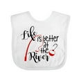 thumbnail image 1 of Inktastic Life is Better at the River Fishing Pole with Bobber Boys or Girls Baby Bib, 1 of 4