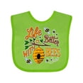 thumbnail image 1 of Inktastic Life is Better with Bees with Beehive Illustration Boys or Girls Baby Bib, 1 of 4