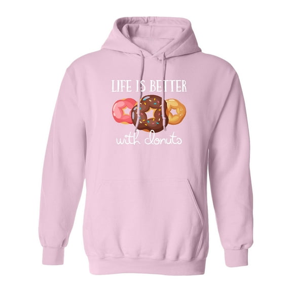 Inktastic Life is Better with Donuts Adult Hoodie Sweatshirt