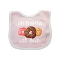 thumbnail image 1 of Inktastic Life is Better with Donuts Boys or Girls Baby Bib, 1 of 3