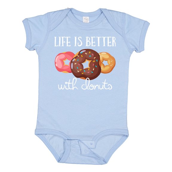 Inktastic Life is Better with Donuts Boys or Girls Baby Bodysuit