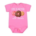 thumbnail image 1 of Inktastic Life is Better with Donuts Boys or Girls Baby Bodysuit, 1 of 5