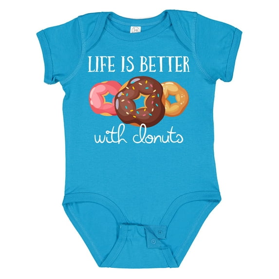 Inktastic Life is Better with Donuts Boys or Girls Baby Bodysuit