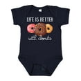 thumbnail image 1 of Inktastic Life is Better with Donuts Boys or Girls Baby Bodysuit, 1 of 5