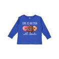 thumbnail image 1 of Inktastic Life is Better with Donuts Boys or Girls Long Sleeve Toddler T-Shirt, 1 of 5