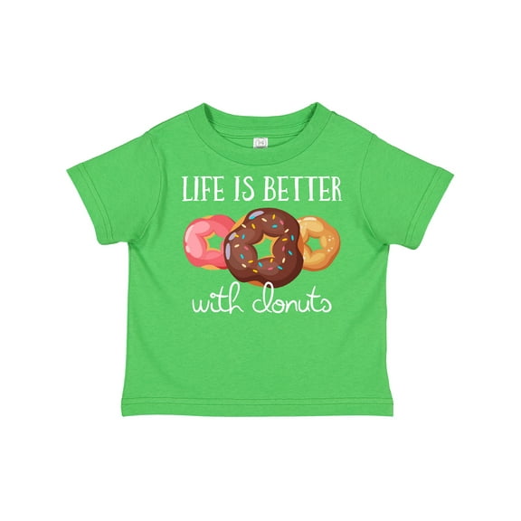 Inktastic Life is Better with Donuts Boys or Girls Toddler T-Shirt