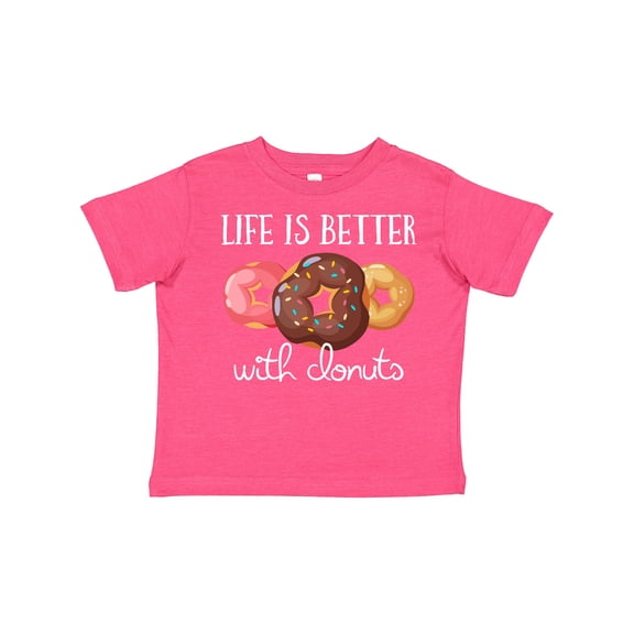 Inktastic Life is Better with Donuts Boys or Girls Toddler T-Shirt