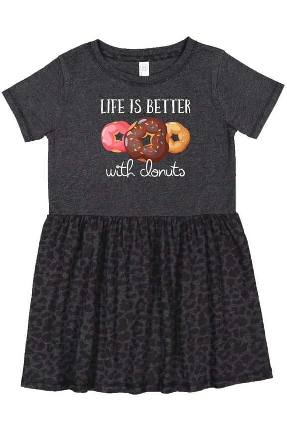 Life is Better with Donuts Girls Toddler Dress