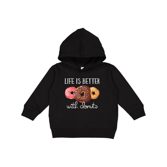 Inktastic Life is Better with Donuts Toddler Hoodie