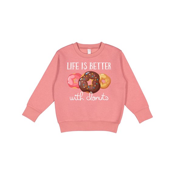 Inktastic Life is Better with Donuts Toddler Sweatshirt