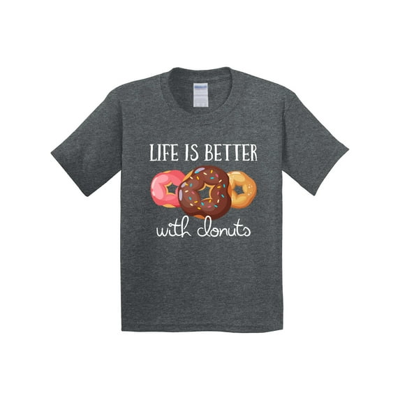 Inktastic Life is Better with Donuts Youth T-Shirt