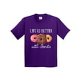 thumbnail image 1 of Inktastic Life is Better with Donuts Youth T-Shirt, 1 of 5