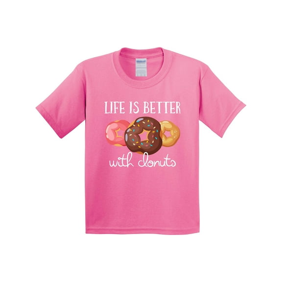 Inktastic Life is Better with Donuts Youth T-Shirt
