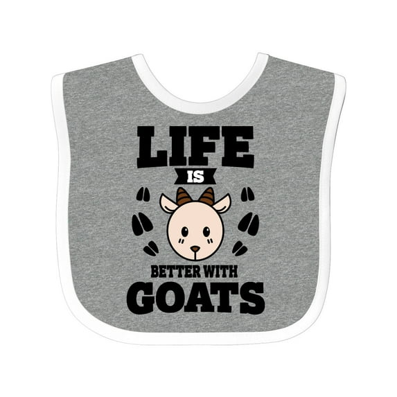 Inktastic Life is Better with Goats Boys or Girls Baby Bib