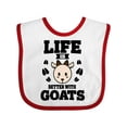thumbnail image 1 of Inktastic Life is Better with Goats Boys or Girls Baby Bib, 1 of 4