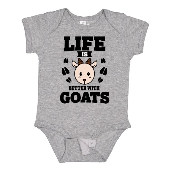 Inktastic Life is Better with Goats Boys or Girls Baby Bodysuit