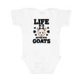 thumbnail image 1 of Inktastic Life is Better with Goats Boys or Girls Baby Bodysuit, 1 of 5