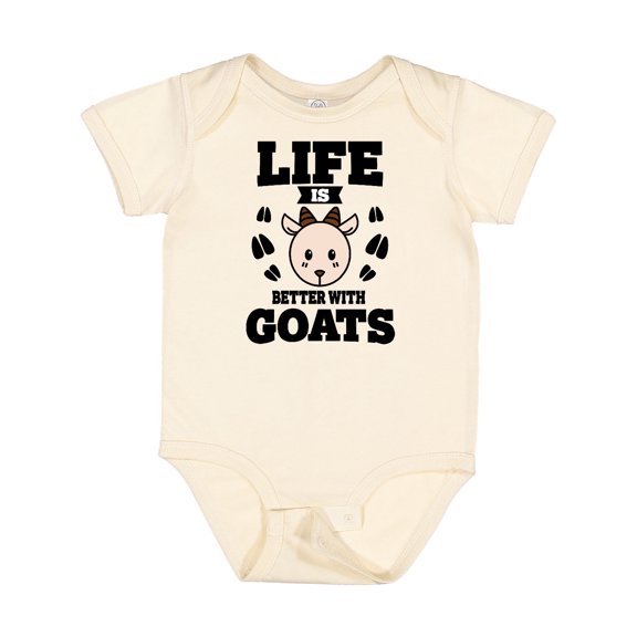 Inktastic Life is Better with Goats Boys or Girls Baby Bodysuit