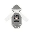 thumbnail image 1 of Inktastic Life is Better with Goats Boys or Girls Long Sleeve Baby Bodysuit, 1 of 5