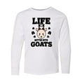 thumbnail image 1 of Inktastic Life is Better with Goats Long Sleeve Youth T-Shirt, 1 of 5