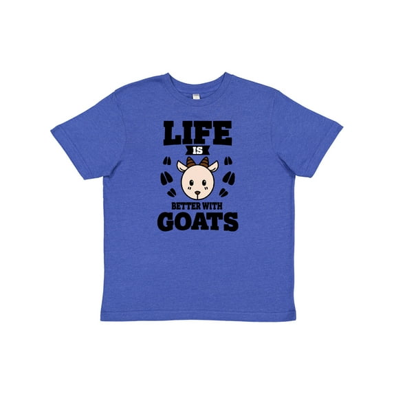 Inktastic Life is Better with Goats Youth T-Shirt
