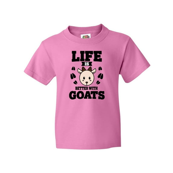 Inktastic Life is Better with Goats Youth T-Shirt