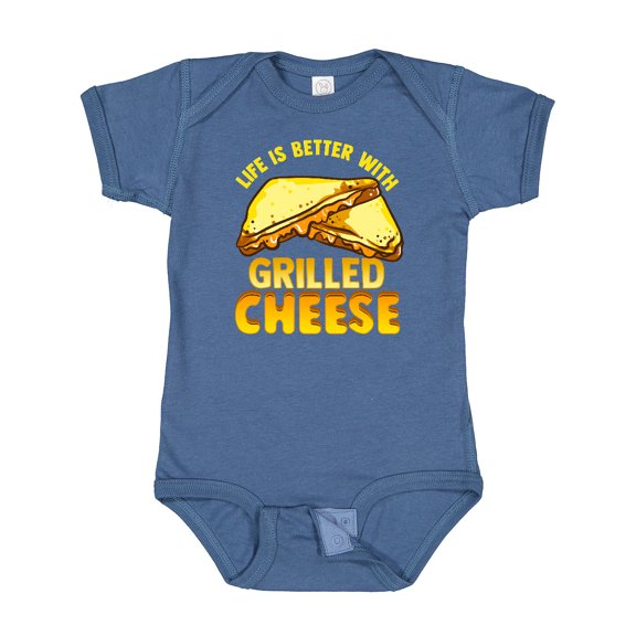 Inktastic Life is Better with Grilled Cheese Boys or Girls Baby Bodysuit