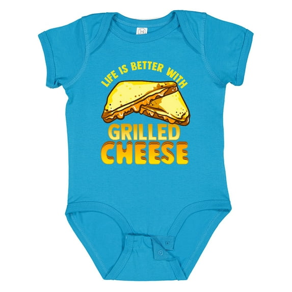 Inktastic Life is Better with Grilled Cheese Boys or Girls Baby Bodysuit