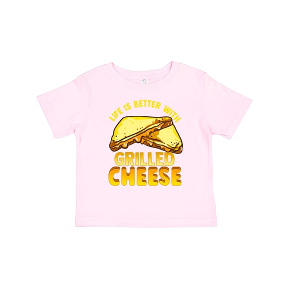 Inktastic Life is Better with Grilled Cheese Boys or Girls Toddler T-Shirt