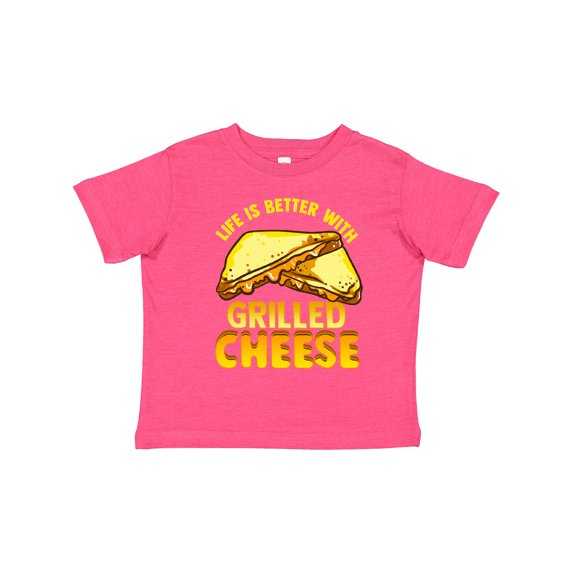 Inktastic Life is Better with Grilled Cheese Boys or Girls Toddler T-Shirt