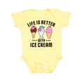thumbnail image 1 of Inktastic Life is Better with Ice Cream Boys or Girls Baby Bodysuit, 1 of 5