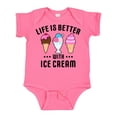 thumbnail image 1 of Inktastic Life is Better with Ice Cream Boys or Girls Baby Bodysuit, 1 of 5