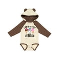 thumbnail image 1 of Inktastic Life is Better with Ice Cream Boys or Girls Long Sleeve Baby Bodysuit, 1 of 5