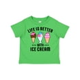 thumbnail image 1 of Inktastic Life is Better with Ice Cream Boys or Girls Toddler T-Shirt, 1 of 5