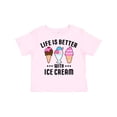 thumbnail image 1 of Inktastic Life is Better with Ice Cream Boys or Girls Toddler T-Shirt, 1 of 5