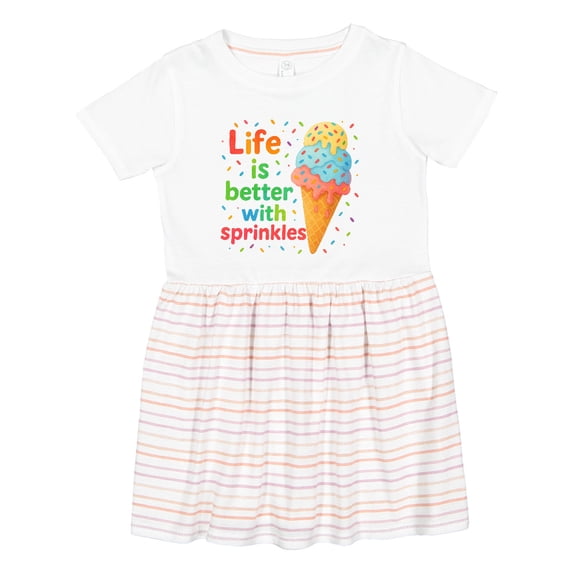 Inktastic Life is Better with Sprinkles Girls Toddler Dress